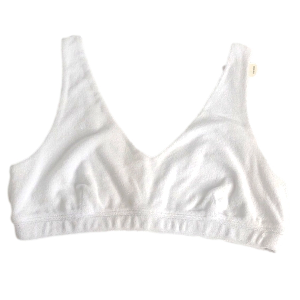 Offline by aerie White lined terry cloth sleeveless crop, size Large, NWT - Picture 10 of 10